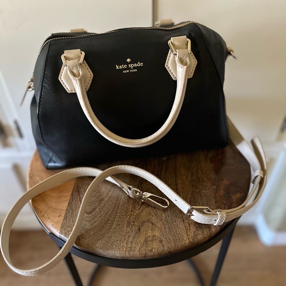 Kate Spade Black and Tan Satchel